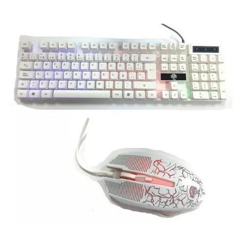 Combo Gamer Retro Iluminado Teclado Y Mouse Aaa - G121