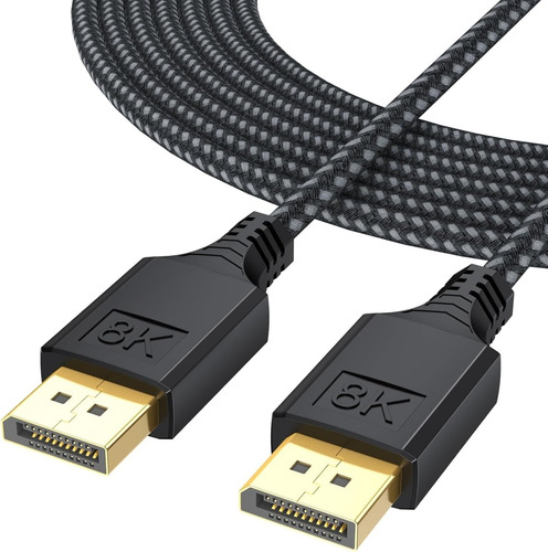 Cable Displayport 8k V1.4: 8k/60hz, 4k/144hz, 2k/165hz, 2m