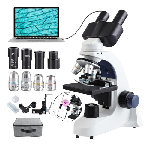 Microscopio Binocular Compuesto Para Estudiantes Adultos, Mi