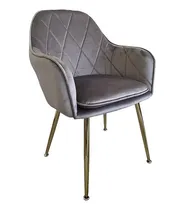 Comprar Sitial\u002Fsilla\u002Fterciopelo Patas Doradas Respaldo Y Apoyabrazos