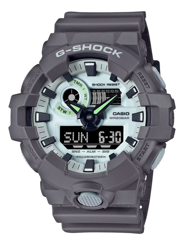 Reloj G-shock Ga-700hd-8a Resina Hombre Gris