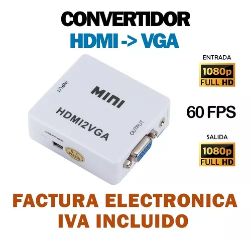 Convertidor De Video Hdmi a Vga HDMIVGA - Suconel S.A