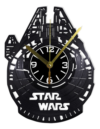 Reloj Pared Disco Vinilo Acetato Decoración Star Wars Ci090