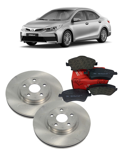 Kit Discos Pastilhas Freio Diant Corolla Xrs 2.0 16v 2019/19