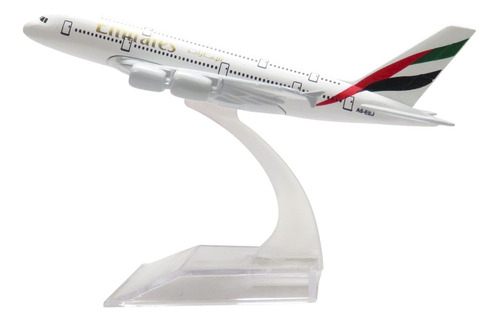 Avião Comercial Airbus / Boeing - Miniatura De Metal - 15cm Cor Emirates Airlines - Airbus A380