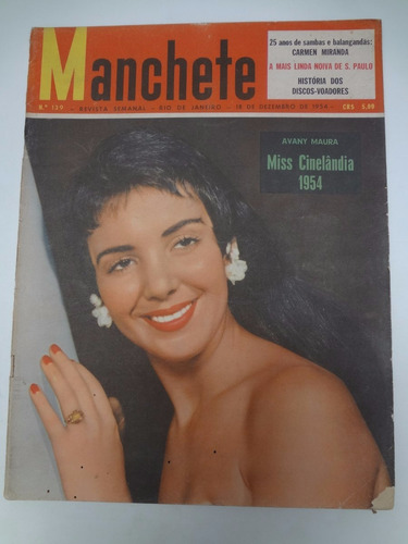 Revista Manchete Nº 139 De Dezembro De 1954 Carmem Miranda 