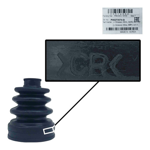 Imagen 7 de 10 de Kit Goma Guardapolvo Triceta Optra Limited Desing Original