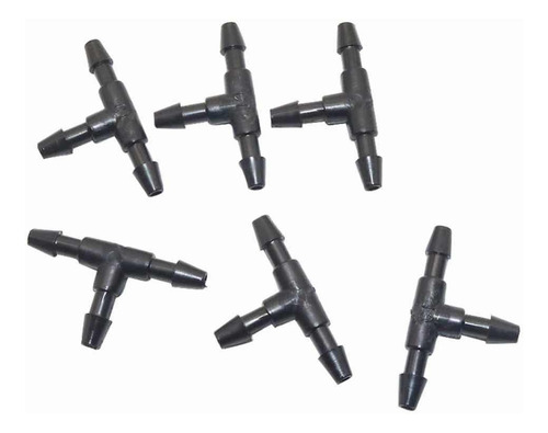 Imagem 2 de 4 de Conexão T 1/4 Para Microtubo - Irrigação - Kit 50 Unidades
