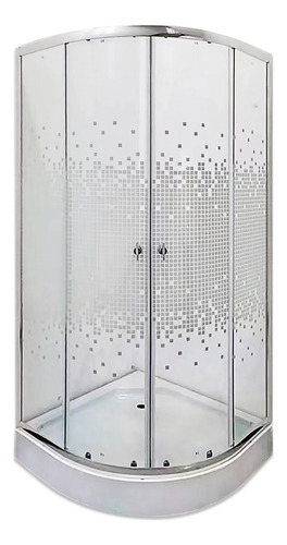 Vidrios Mampara 90x90 Curvo Sin Receptaculo Joytek