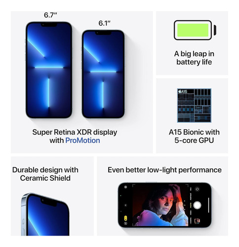 Apple Iphone 13 Pro (128 Gb) - Dorado Con Caja Original Dorado (Reacondicionado)