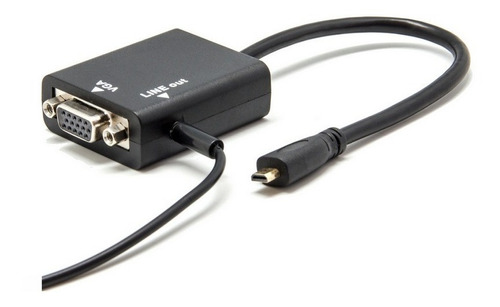 Cable Conversor Micro Hdmi A Vga Video 1080p Audio Fact A