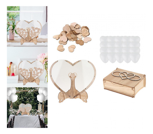Libro De Invitados De Boda Con Corazón, Libro De Invitados,