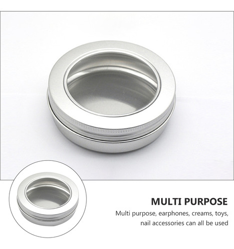24 Tarros De Aluminio De 100 Ml Con Tapa Transparente A Prue