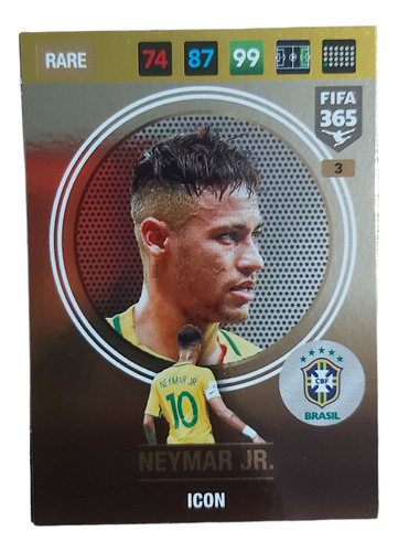 Carta Fifa 365 Adrenalyn 2017 Neymar Icon