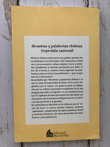 Groserías Y Palabrotas Chilenas / Profe. Jaime Campusano (Usado)