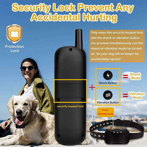 Collar De Entrenamiento Perros Lcd Grande E Impermeable Ip67