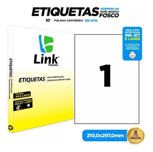 Etiqueta Autoadhesiva Para Impresora A4 X10 Ideal Envios Ero