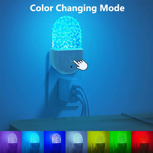 Luz Nocturna De 7 Colores Enchufable A La Pared