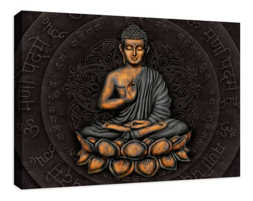 Cuadro Decorativo Moderno En Lienzo Canvas Buda Meditando