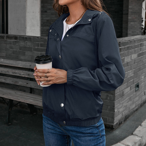 Chamarra Impermeable Para Mujer, Impermeable Con Capucha En