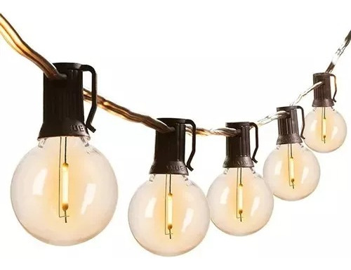 Guirnalda 15 Metros Luces Led Con Focos Vintage Exterior  