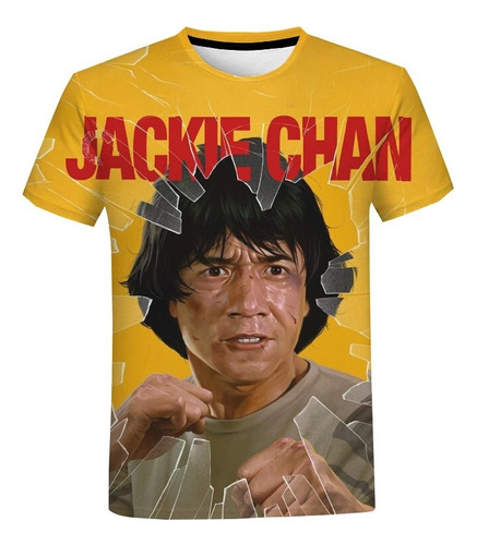 Playera 3d Con Estampado De Jackie Chan, Estrella De Cine D