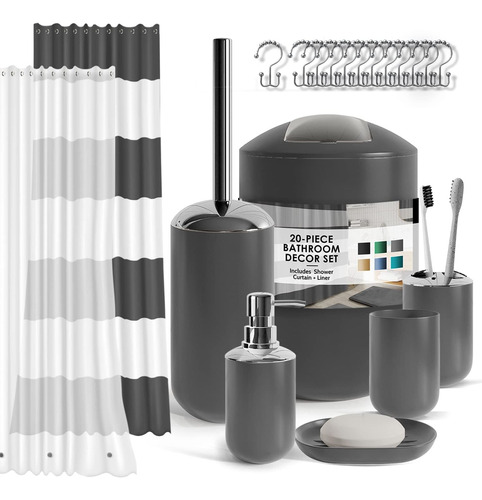 Set Accesorios De Baño Clara Clark Grey