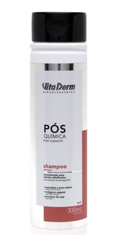 Shampoo Pós Química 400ml Vita Derm Proteção Da Cor