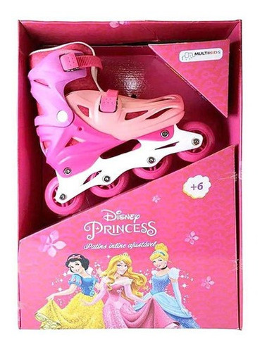 Patins Inline Ajustável Princesas Disney Tamanho 31 A 34