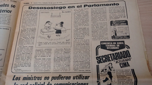 Diario Clarín 24 De Marzo De 1976 Original De Época (Usado)