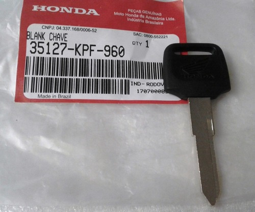 Llave Virgen Original Honda Xr 250 Tornado Genamax