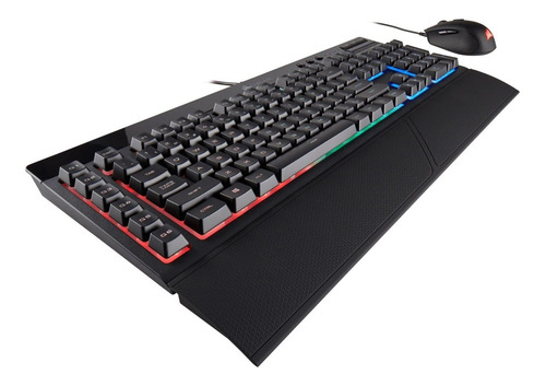 Imagen 1 de 2 de Combo Teclado Y Mouse Gaming Corsair Usb K55+harpoon Rgb Pc