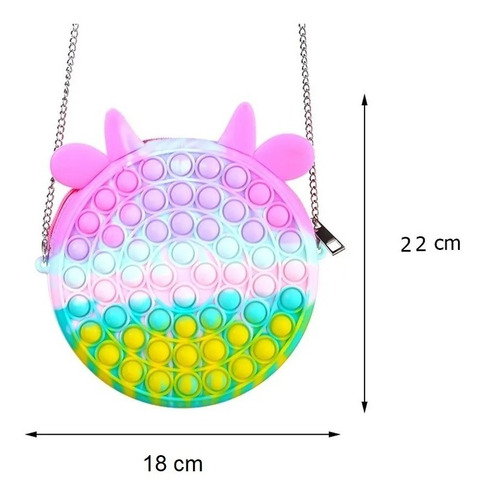 Imagem 4 de 7 de Bolsa Bag Pop-it Fidget Toy Empurre Bolha Anti-stress 20 Cm
