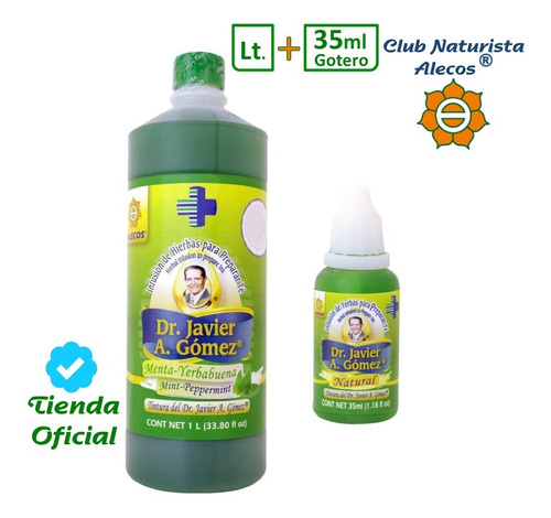 Tintura Del Dr. Javier A Gómez De Alecos®, 1 L + Gotero 35ml