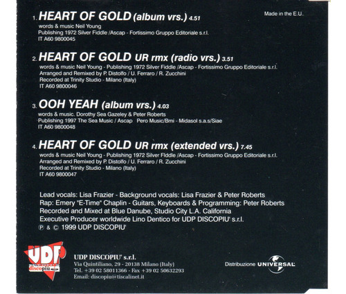 Cd Heart Of Gold (lisa Frazier) Estándar