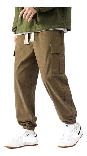 Pantalones Cargo Hombre Pantalones De Pana Casuales Cordón