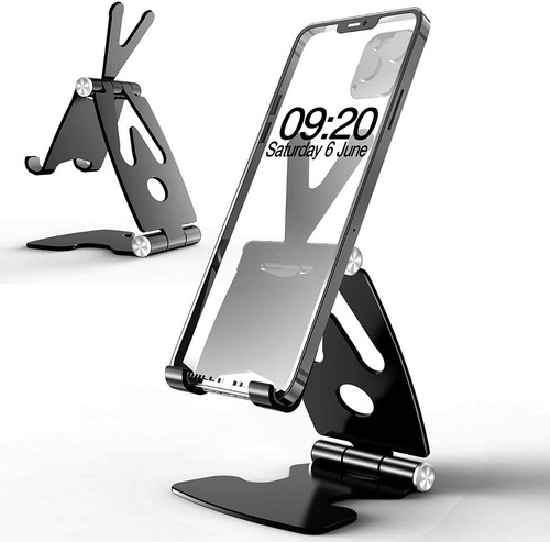 Soporte Antideslizante Para Celulares, Tabletas, Color Negro