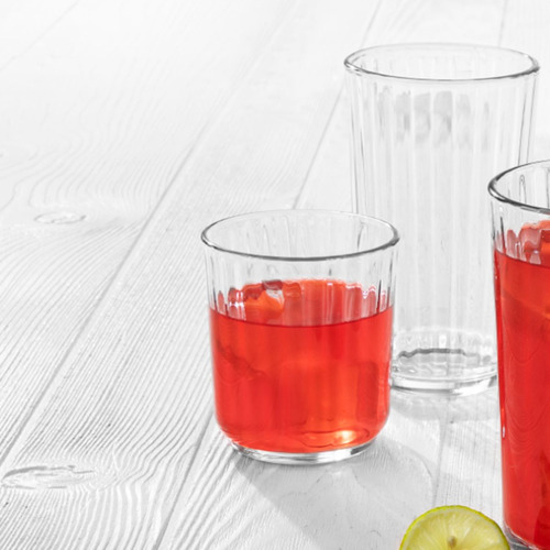 Panello Juego 6 Vasos De Vidrio Texturizados 331 Ml Bebidas