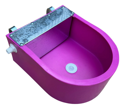 Bebedouro Com Boia Cavalos Cocho Bezerro Agua Caes 10l Rosa