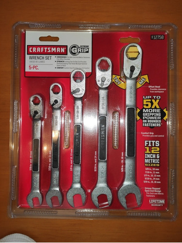 Juego De Llaves Combinadas Craftsman 5 Piezas