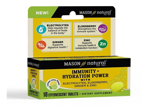 Mason Natural | Immune + Hydration Power | 10 Tab Effervesce