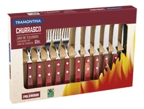 Comprar Set Cubiertos 12 Pz. Camping Asado Tramontina Mango Madera