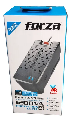 comprar Estabilizador Forza Fvr-1202usb  8 Tomas
