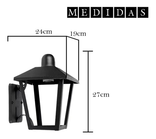 Imagen 2 de 2 de Farol Exterior Colonial Exterior Pared Directo Fabrica 584