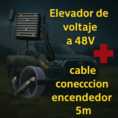 Adaptador Para Starlink Auto Elevador Voltaje 12/24v A 48v