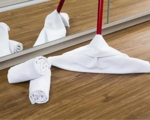 Imagem 2 de 3 de Kit Pano De Chão Para Limpeza Branco Alvejado Com 5 Unidades