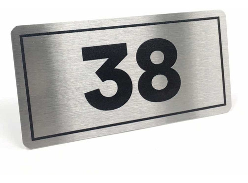 24 Placas Número Porta Apartamento 10x5 Em Inox Impressão Uv