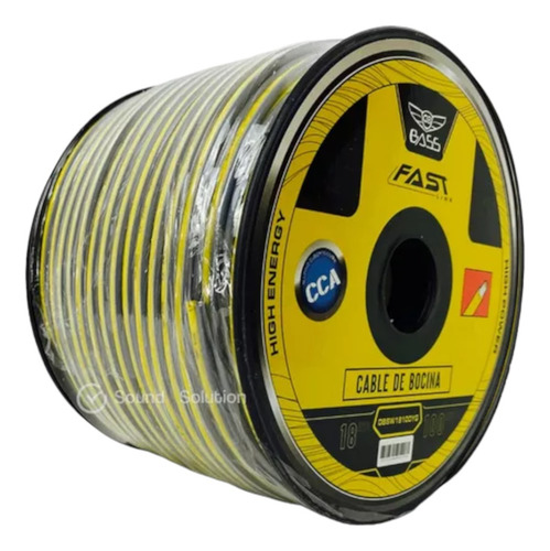 Cable De Bocina Db Bass Dbsw18100yg 100mt Cal18 Ama/gri Cca