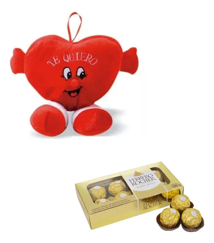  Peluche Con  Bombones Caja Corazon  Regalo San Valentin N1