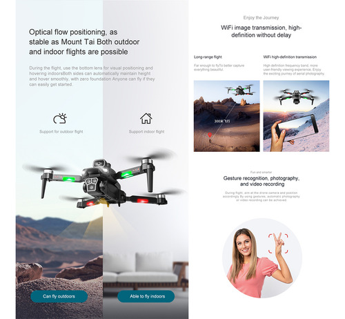 Drones Inteligentes Sin Cepillo Profesionales M1s 4k 2.4g